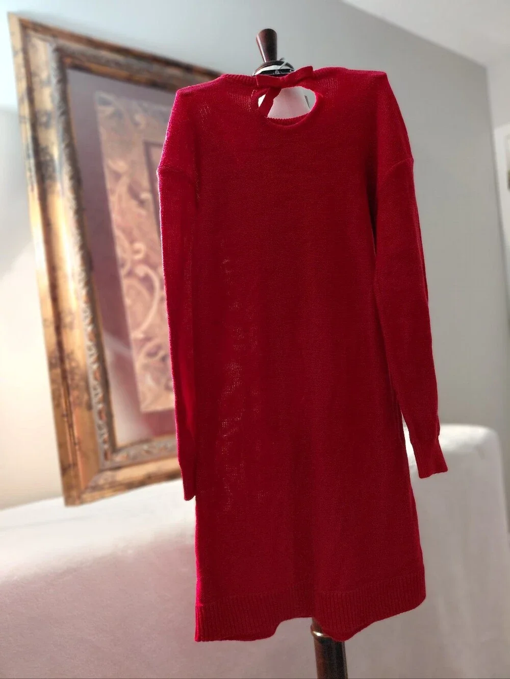 The Children's Place Red Cable-Knit Sweater Dress Size 